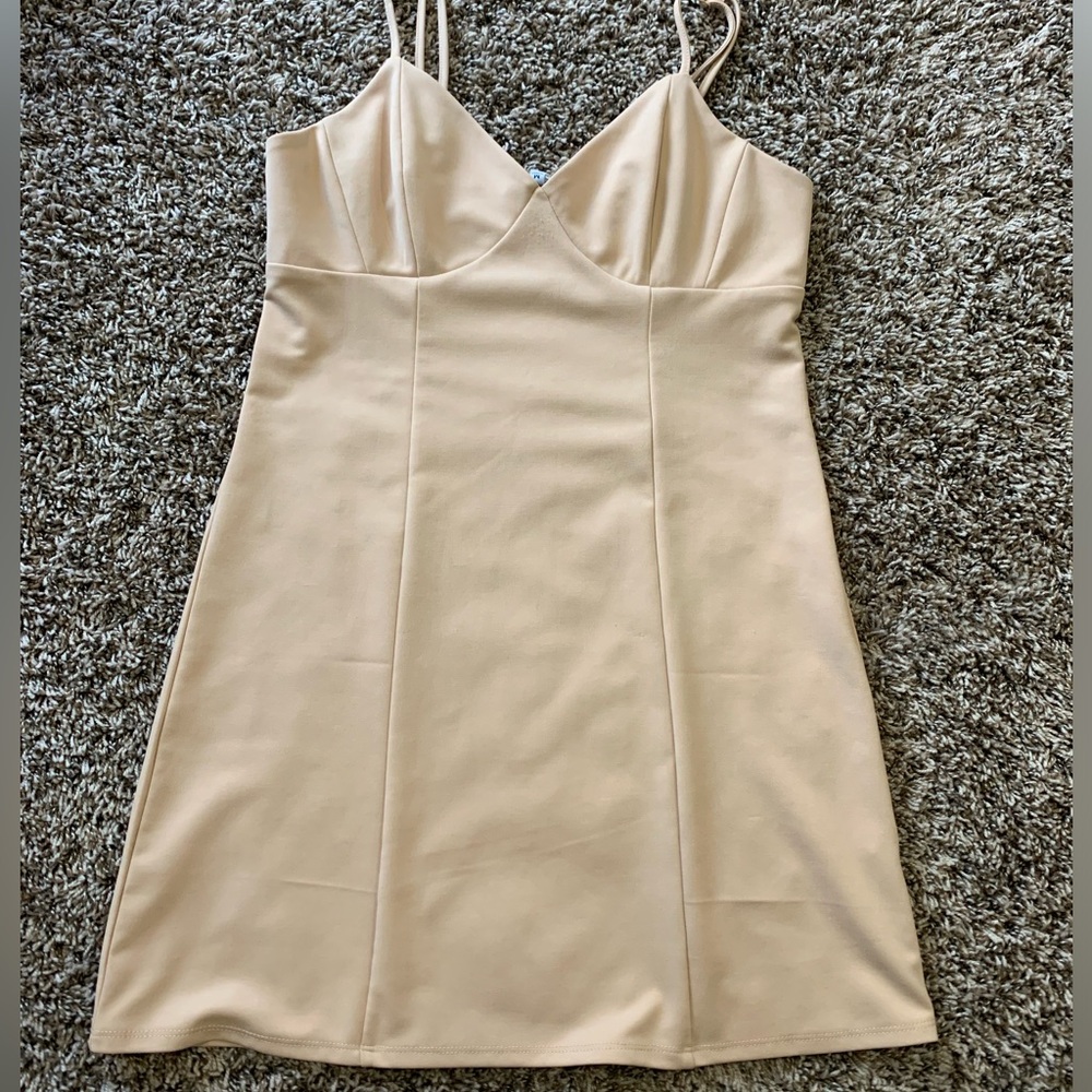 kendall&kylie cream bodycon dress